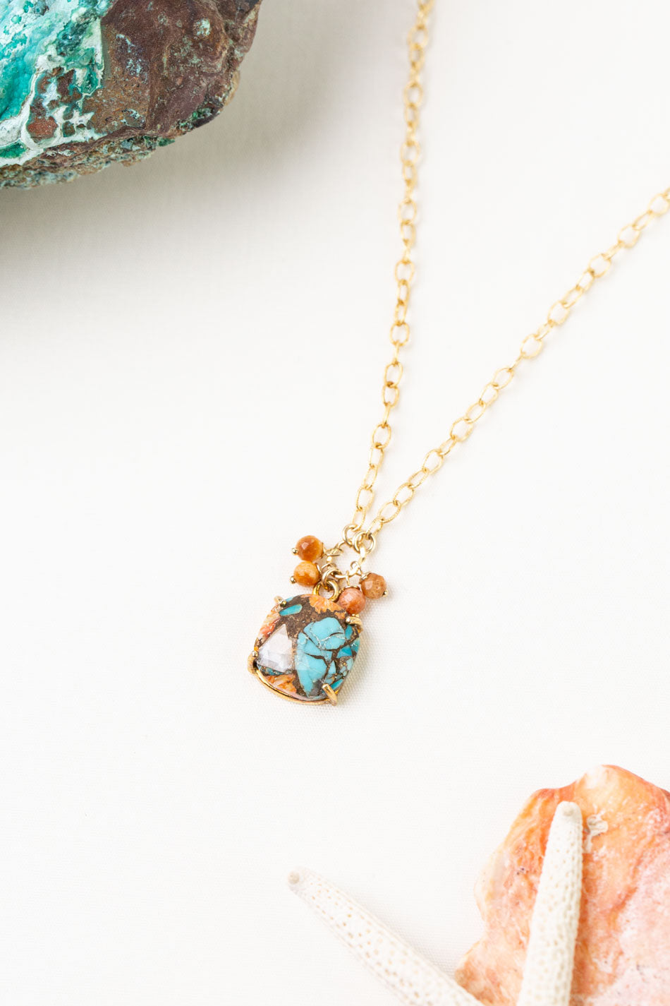 One Of A Kind 17.25-19.25" Spiny Oyster Simple Necklace