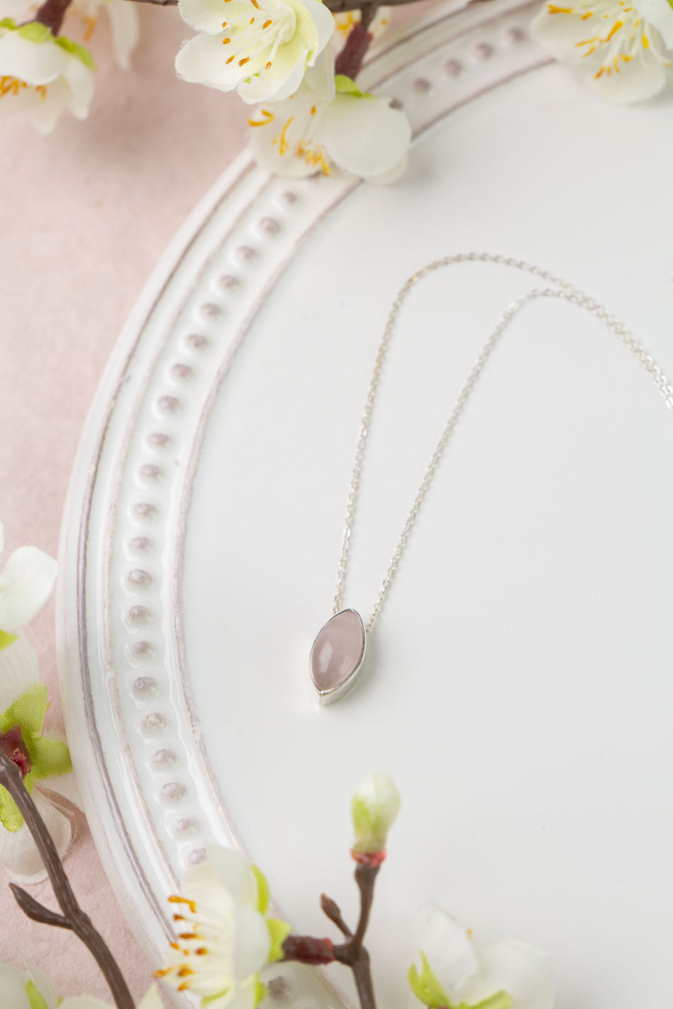 Blush 18.5-20.5" Rose Quartz Simple Necklace