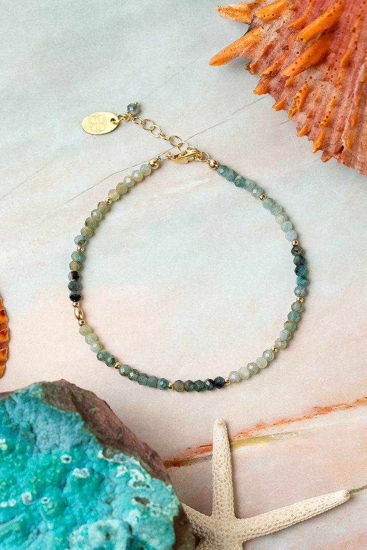 Ocean Waves 7.5-8.5" Grandidierite Simple Bracelet