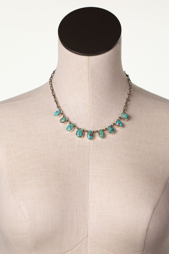 One Of A Kind 17.5" Royston Turquoise Statement Necklace