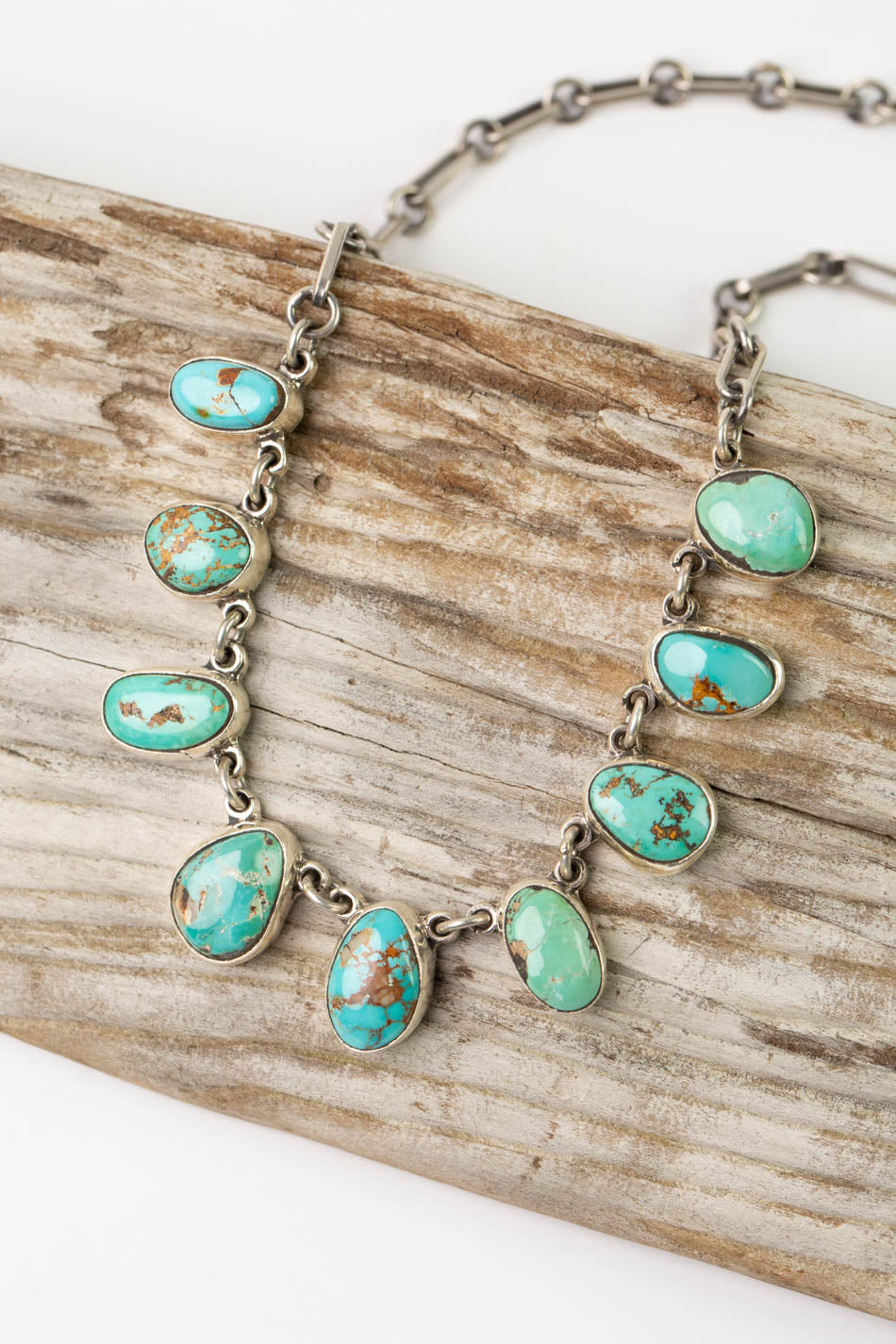 One Of A Kind 17.5" Royston Turquoise Statement Necklace
