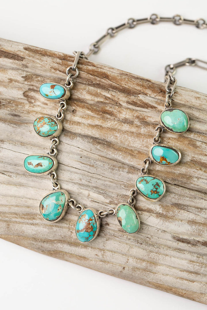 One Of A Kind 17.5" Royston Turquoise Statement Necklace