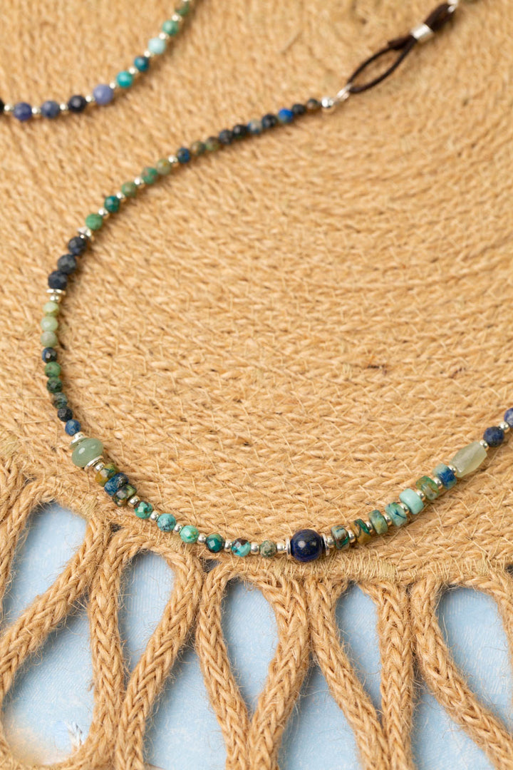 Pacifica 36-38" Lapis, Chrysocolla, Jasper Simple Necklace