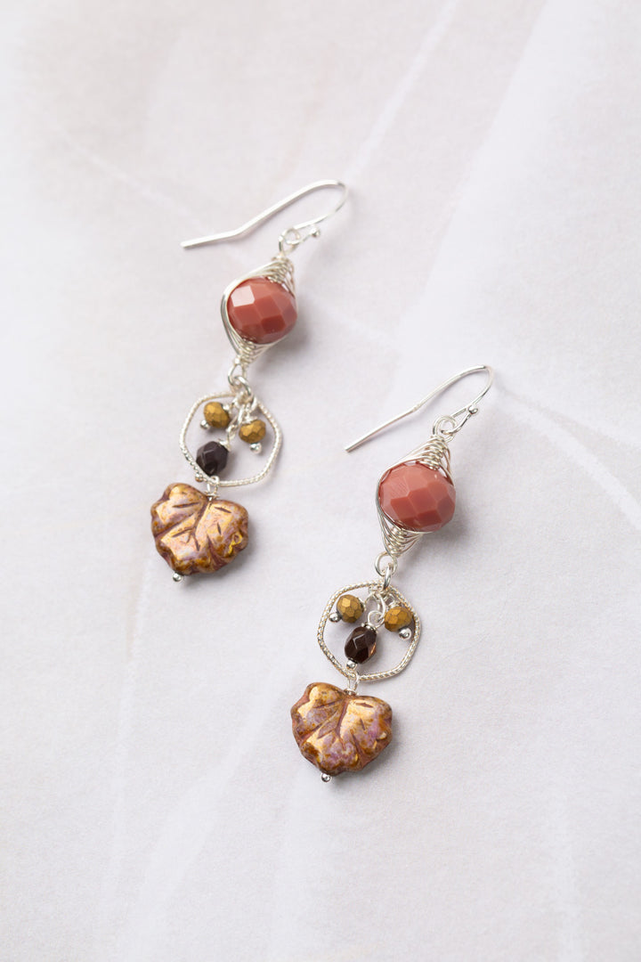 Promise Czech Glass With Crystal Herringbone Earrings