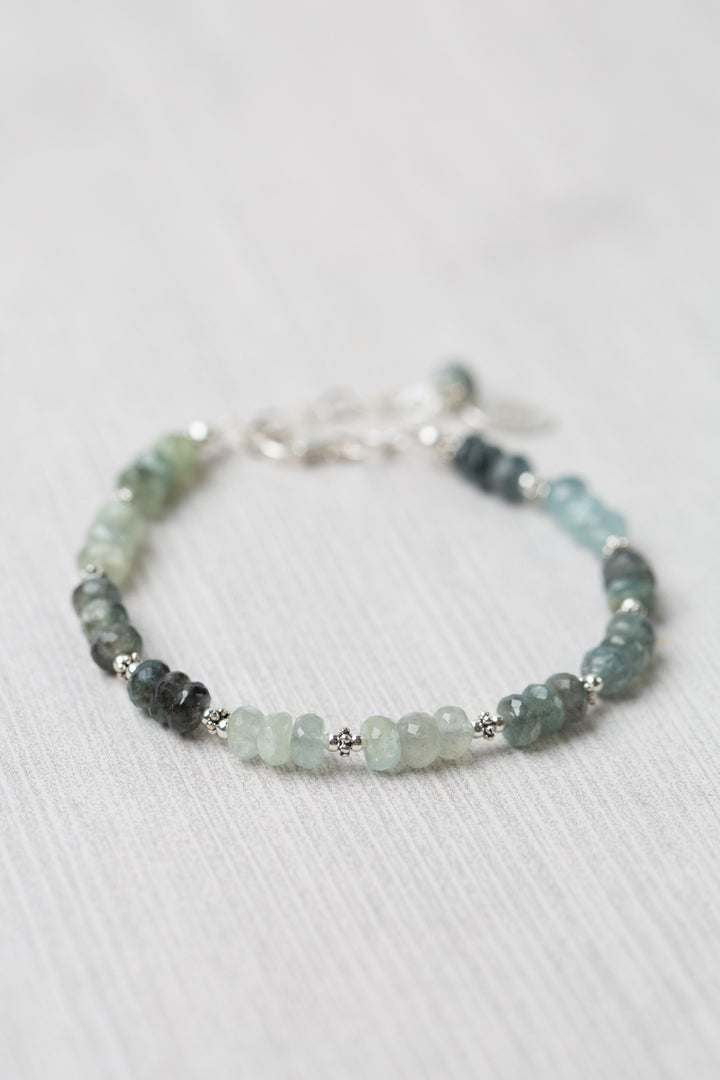 Resilience 7-8.5" Green Moss Aquamarine Simple Bracelet