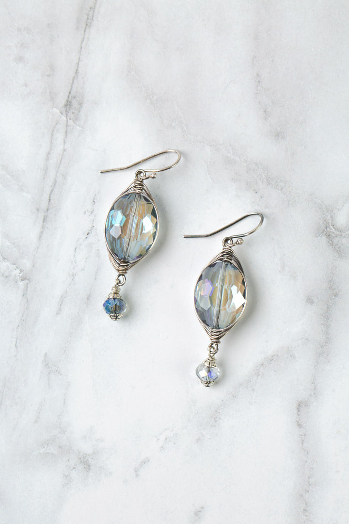 Reflections Crystal Herringbone Earrings