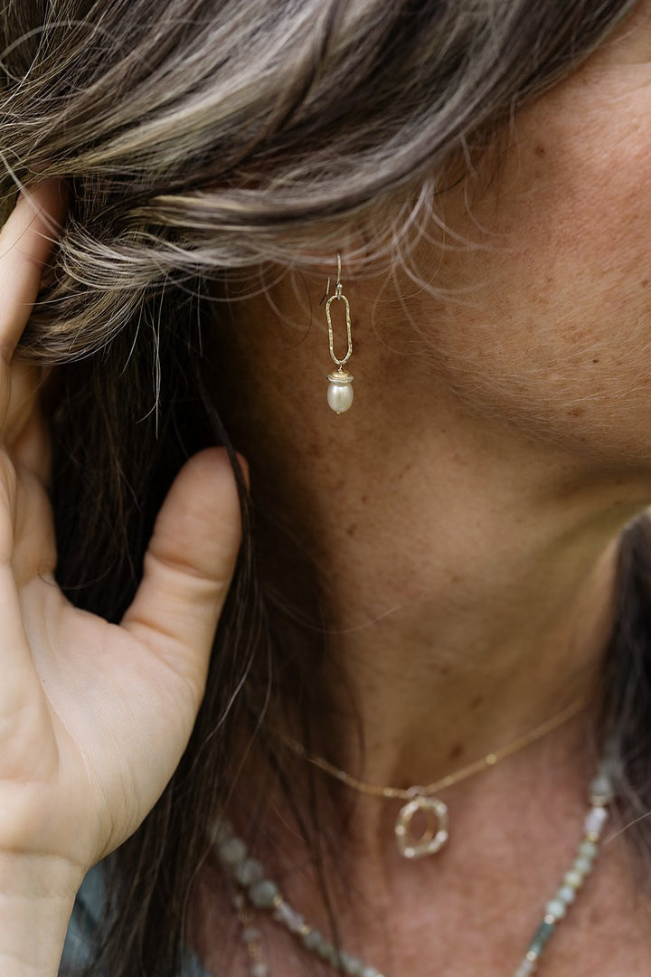 Serenity Freshwater Pearl With Accents Simple Earrings