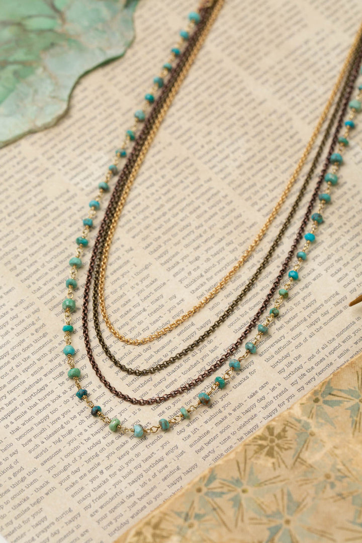 Soulful 27-29" Turquoise Multistrand Necklace