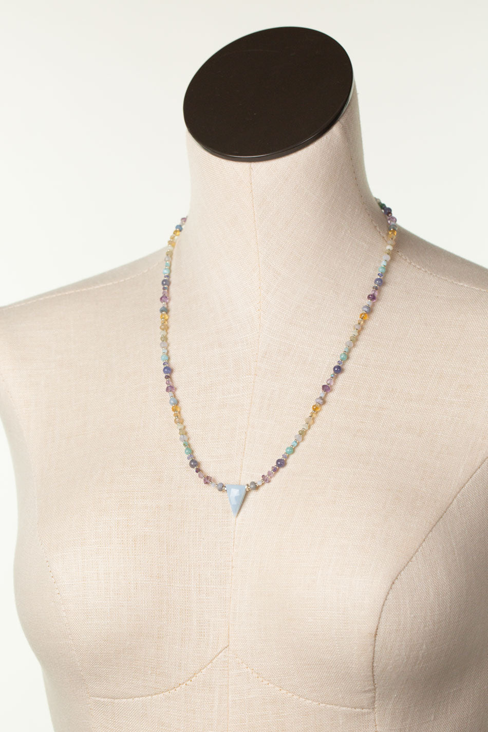 Sanctuary 21-23" Blue Opal Drop, Amethyst, Citrine Simple Necklace