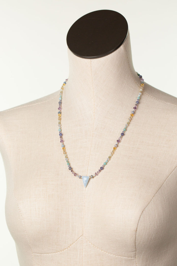 Sanctuary 21-23" Blue Opal Drop, Amethyst, Citrine Simple Necklace