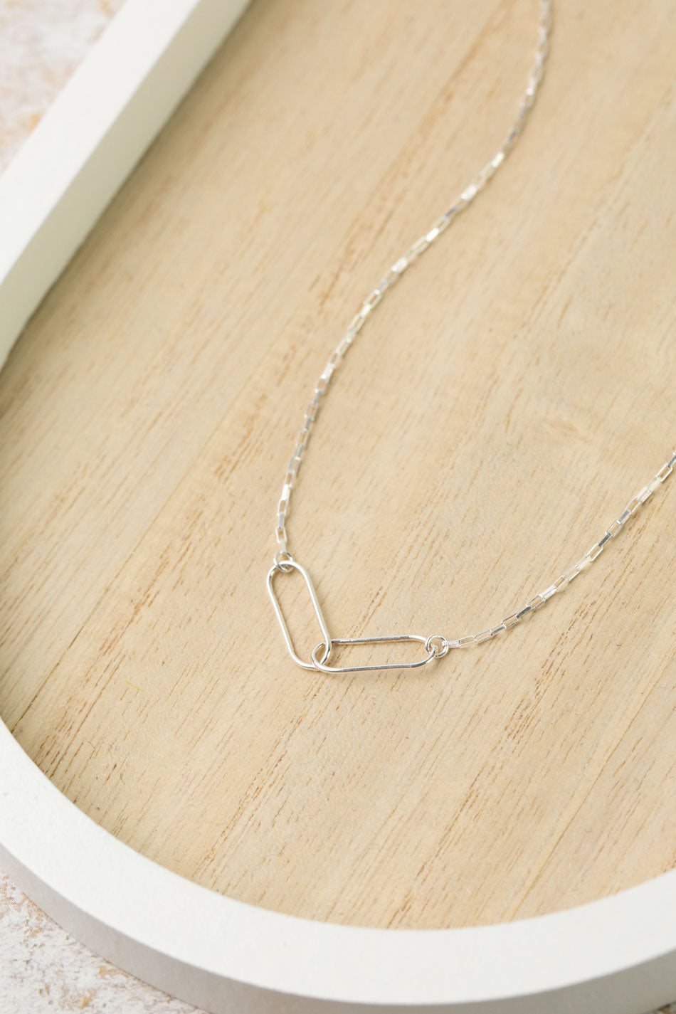 Simplicity 16-18" Silver Two Link Simple Necklace
