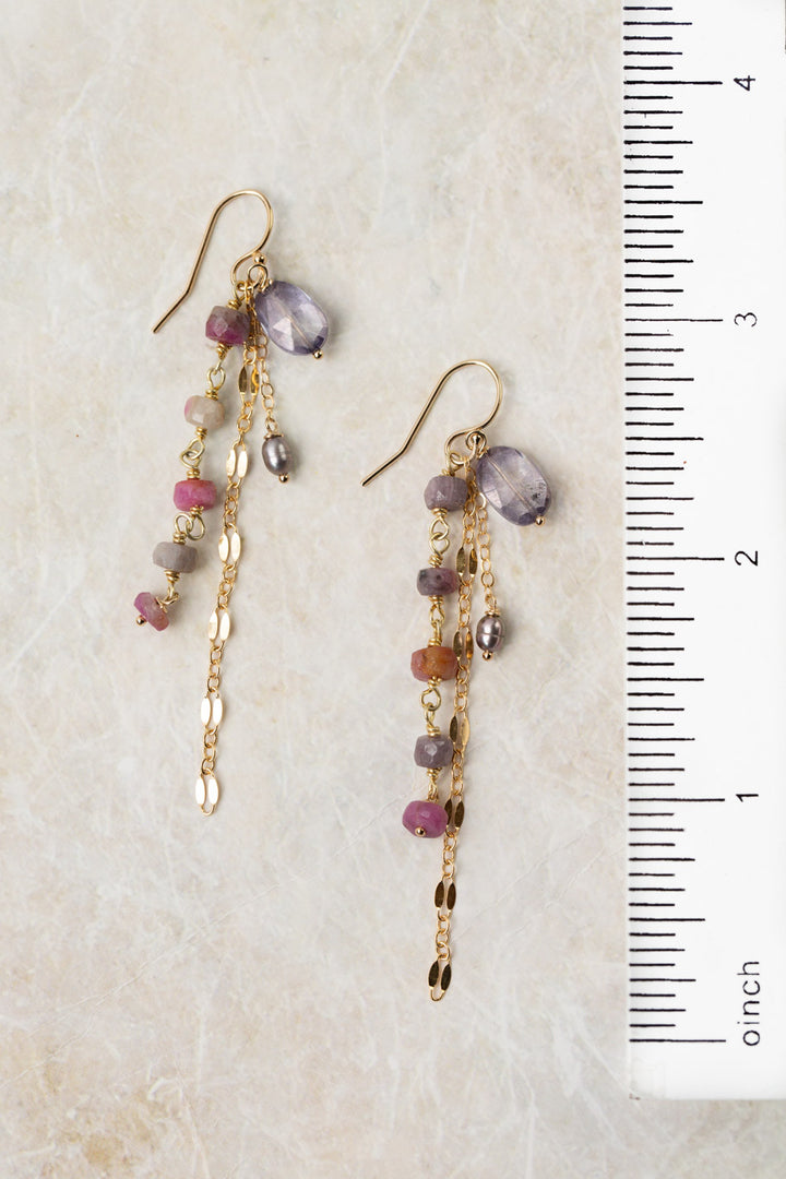 True Colors Topaz, Pearl, Tourmaline Statement Earrings