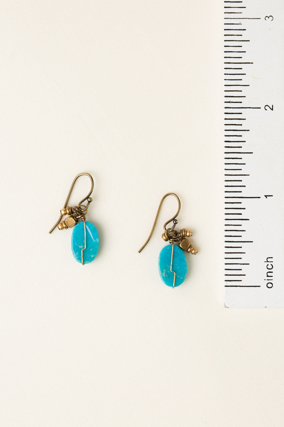 Transcend Turquoise Oval Simple Earrings