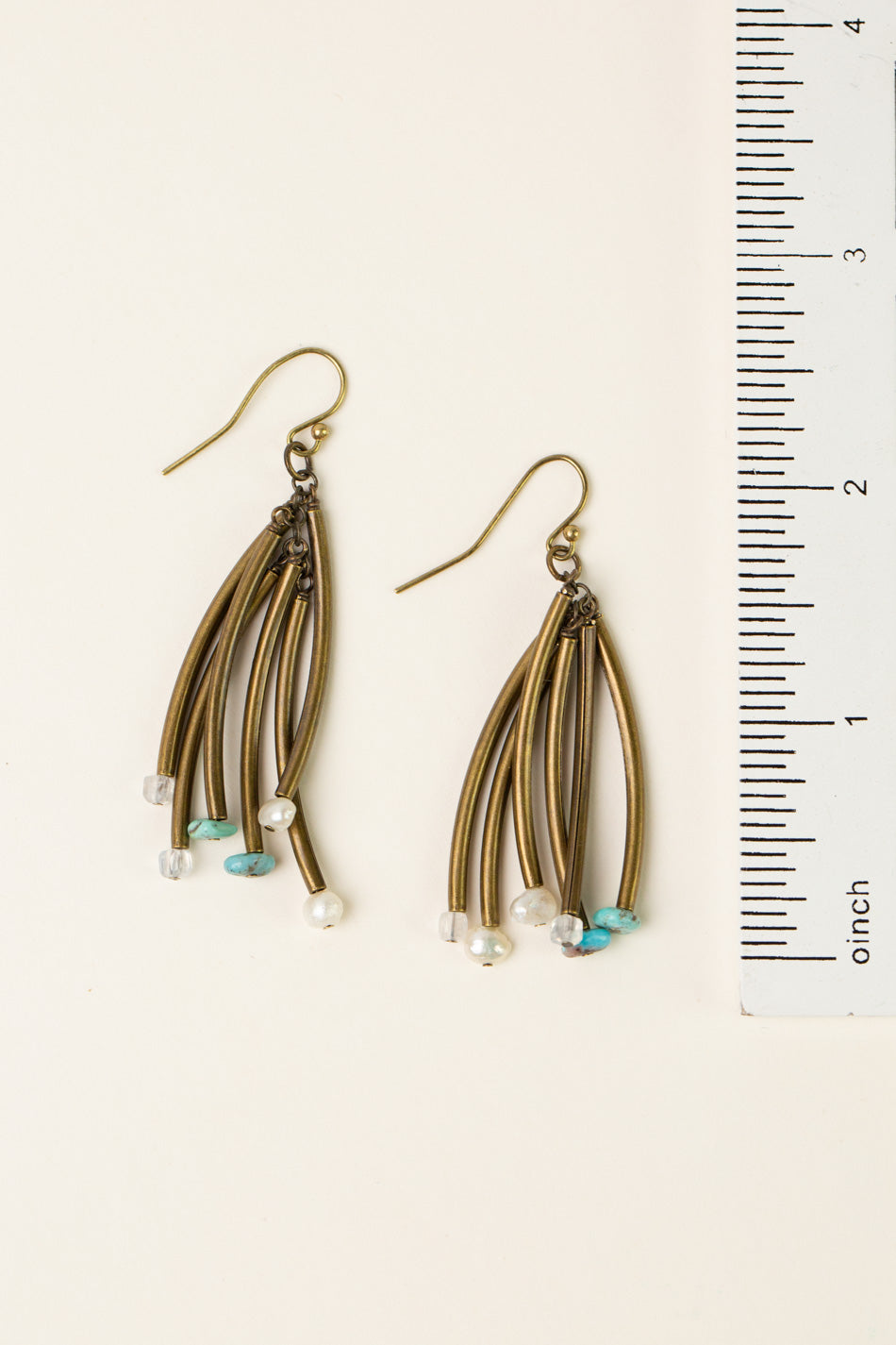 Transcend Turquoise, Pearl Dangle Earrings