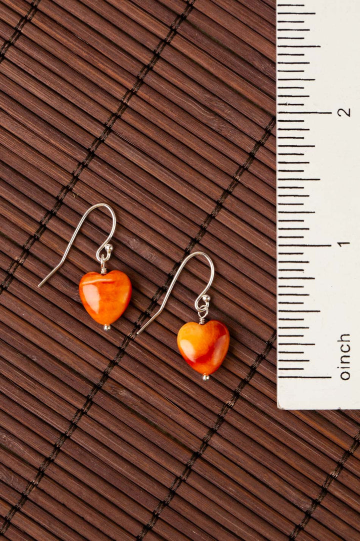 Tropical Dream Spiny Oyster Heart Simple Earrings