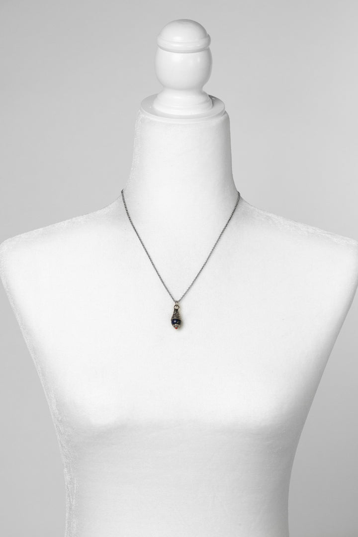 United 16-18" Lapis Lazuli Drop Pendant Simple Necklace