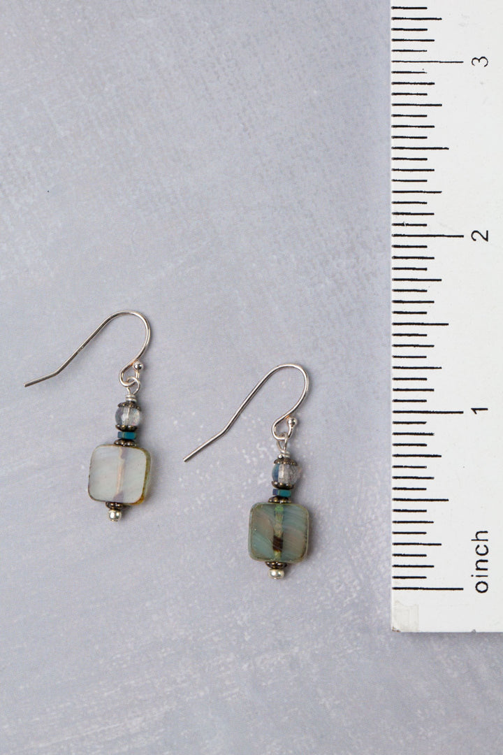 Venetian Dreams Czech Glass Squares Simple Earrings