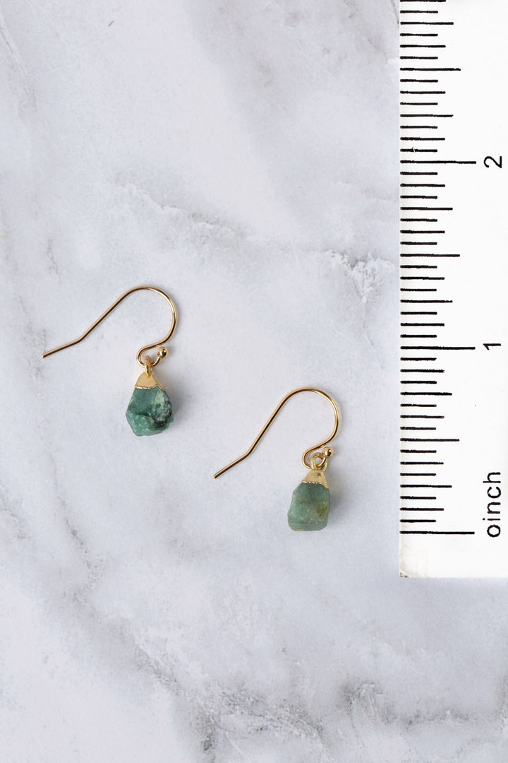 Verdant Emerald Dangle Earrings