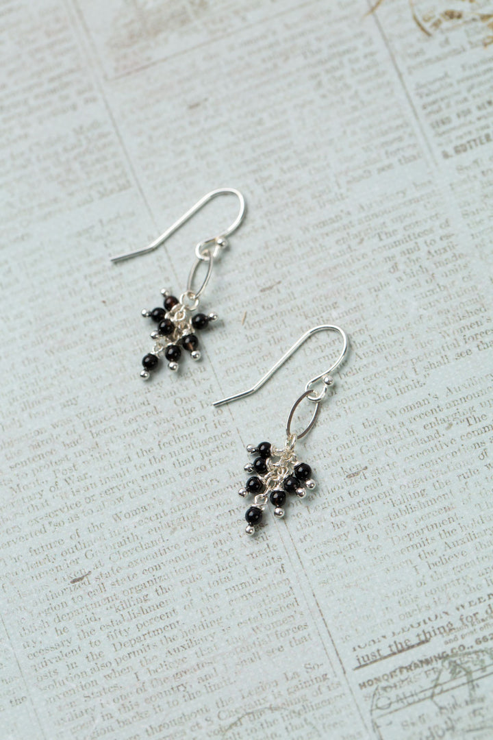 Vitality Agate Simple Cluster Earrings