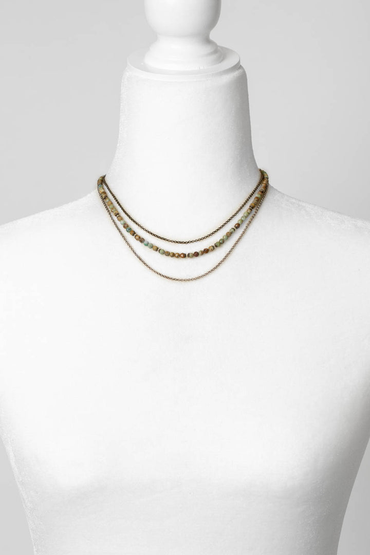Wisdom Within 16 or 32" Jasper Multistrand Necklace