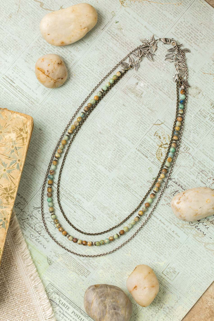 Wisdom Within 16 or 32" Jasper Multistrand Necklace