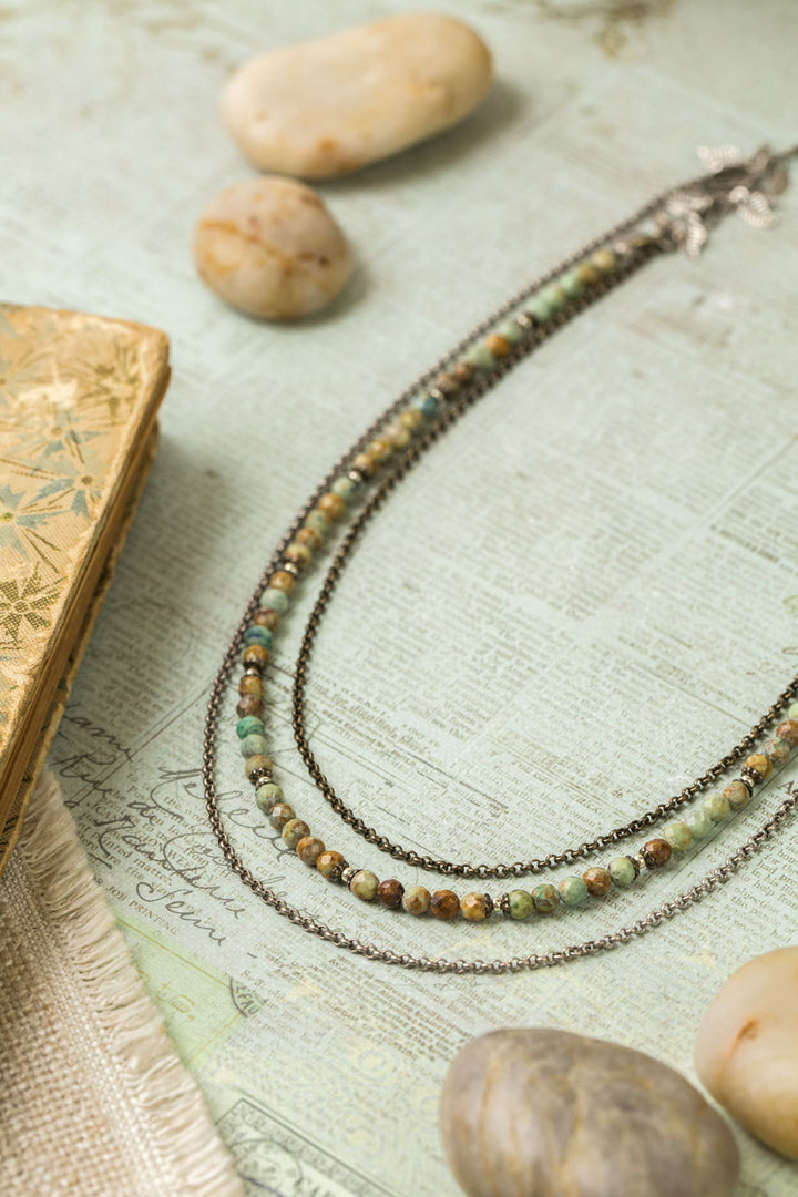 Wisdom Within 16 or 32" Jasper Multistrand Necklace