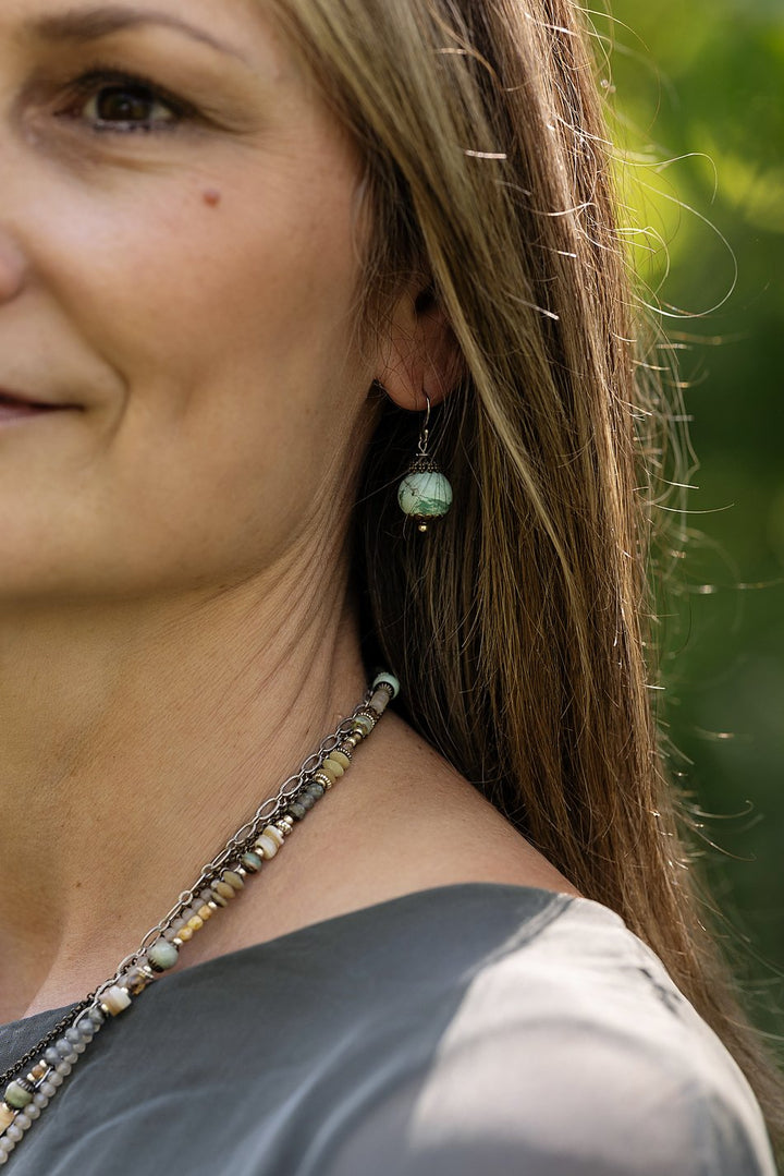 Wisdom Within Peruvian Turquoise Simple Earrings