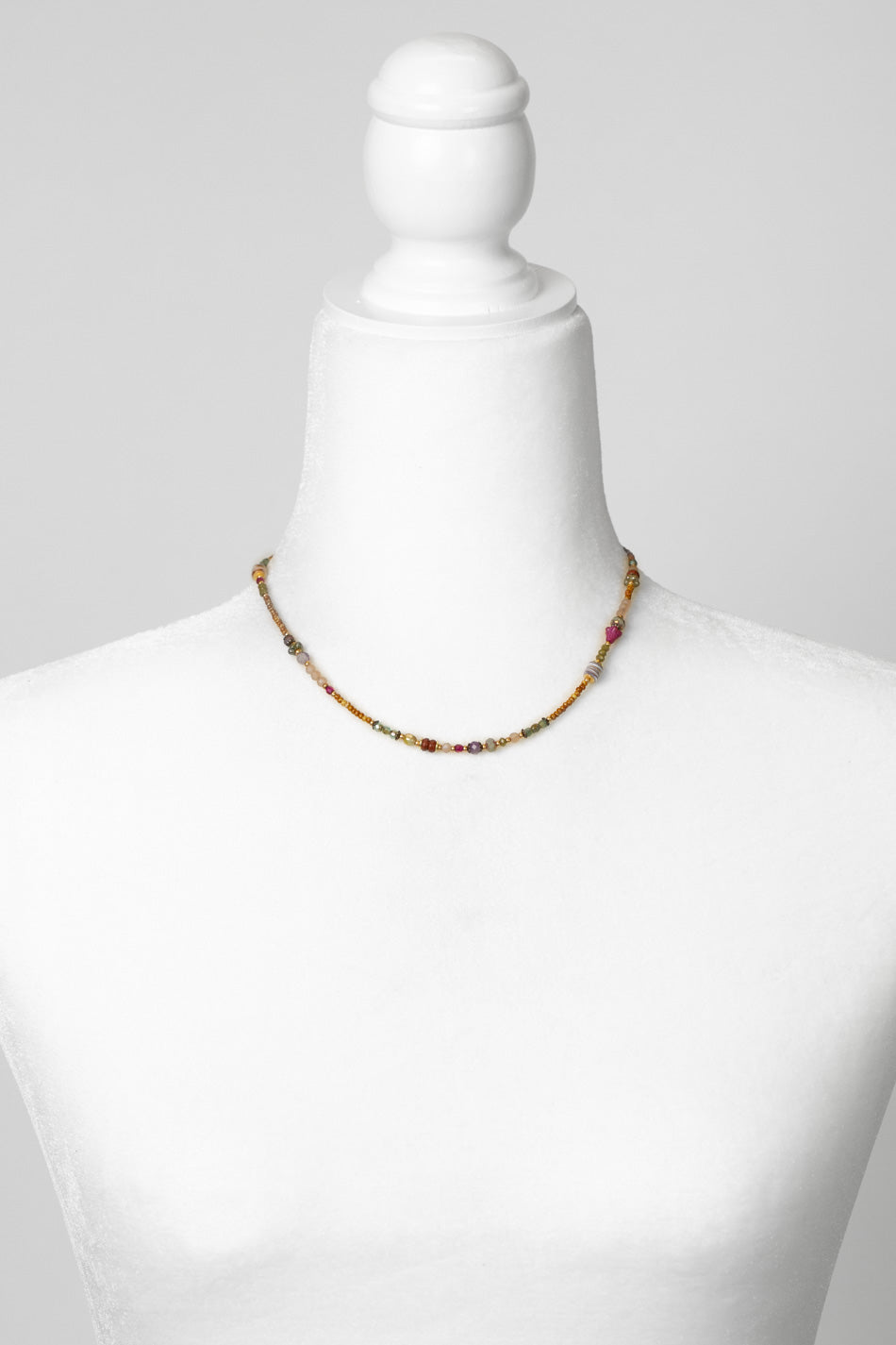 Wildflower 15.5-17.5" Czech Glass, Amethyst, Crystal Collage Necklace