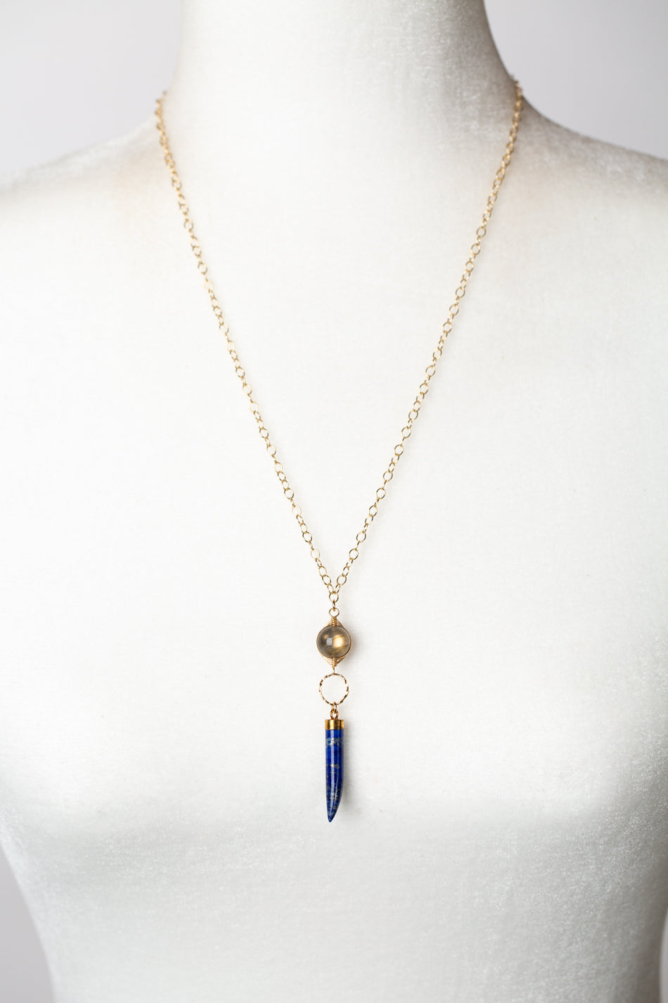 Blue Moon Adjustable 28" Labradorite Simple Necklace