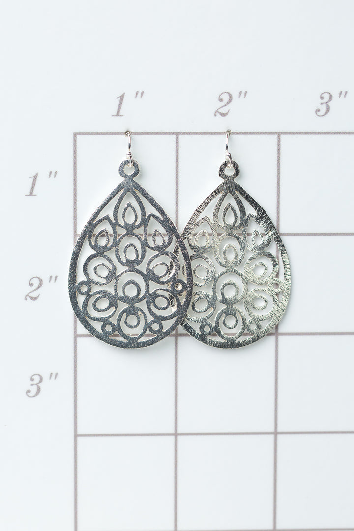 Brushed Silver Earrings