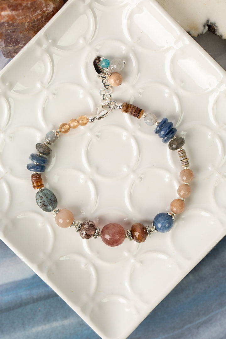 Cascades 7.5-8.5" Simple Gemstone Collage Bracelet