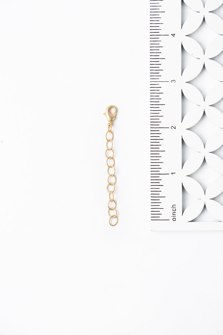 Matte Gold Plated Brass  2" Extender Chain