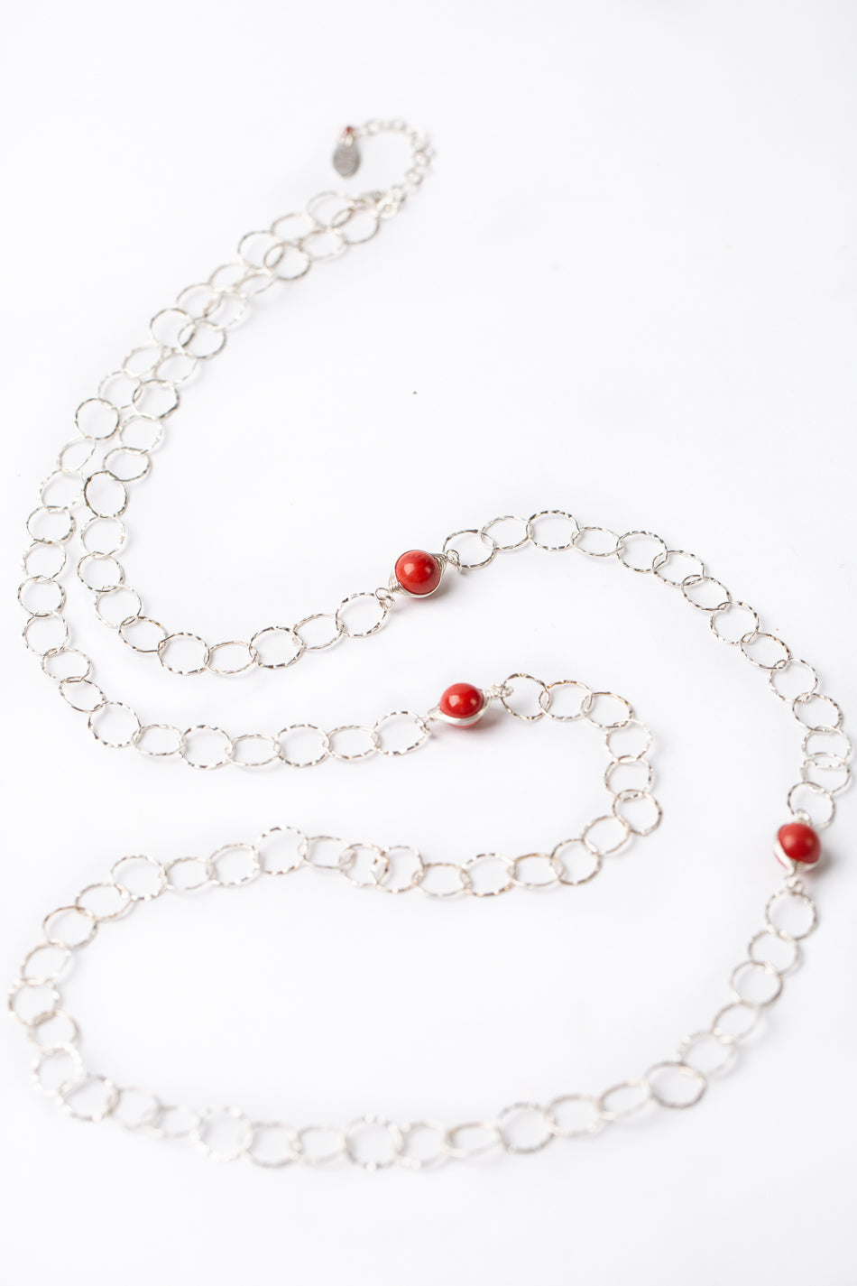 Flora 41.5-43.5" Red Coral Simple Necklace