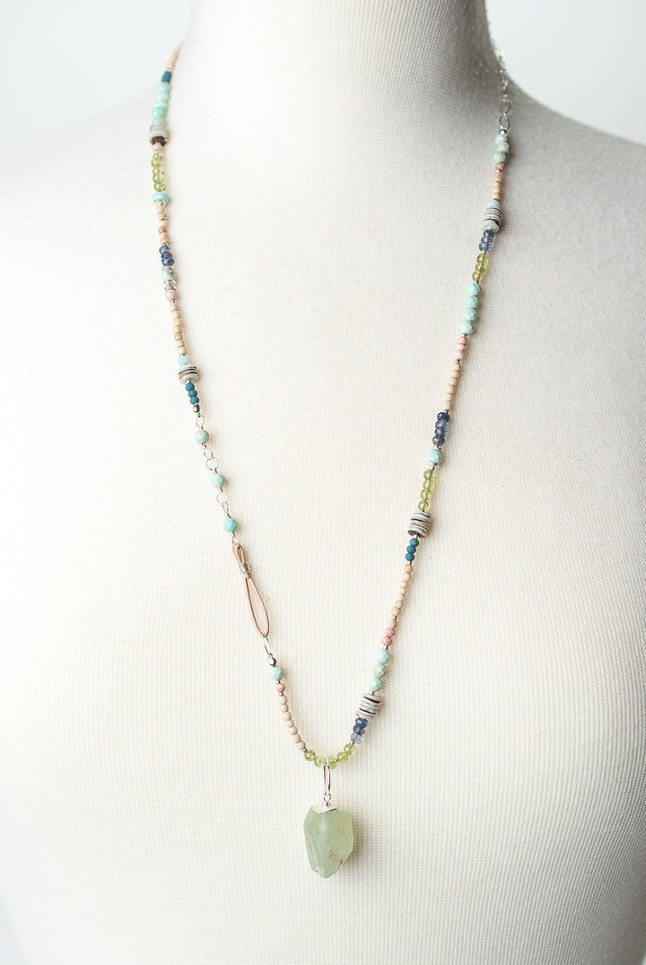 Fresh Air 28.5-30.5" Gemstone Collage Fluorite Focal Necklace