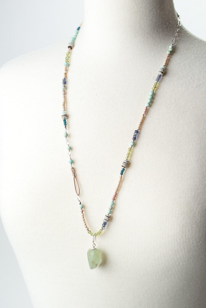 Fresh Air 28.5-30.5" Gemstone Collage Fluorite Focal Necklace