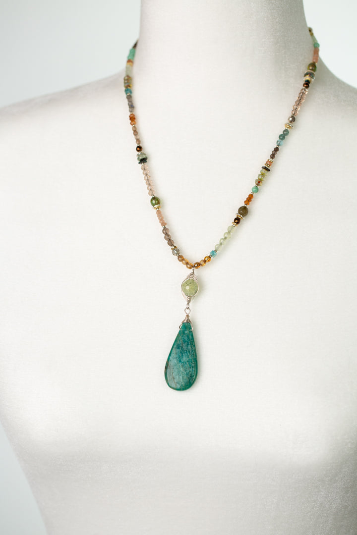 Gentle Breeze 20" or 39.5" Convertible Amazonite Pendant Necklace (limited)